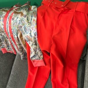 Zara pants and buttoned down shirt NOT A SET. I Paired it together.